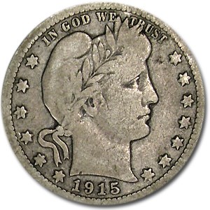 1915-D Barber Quarter Good/VG 1915-D Barber Quarter Good/VG